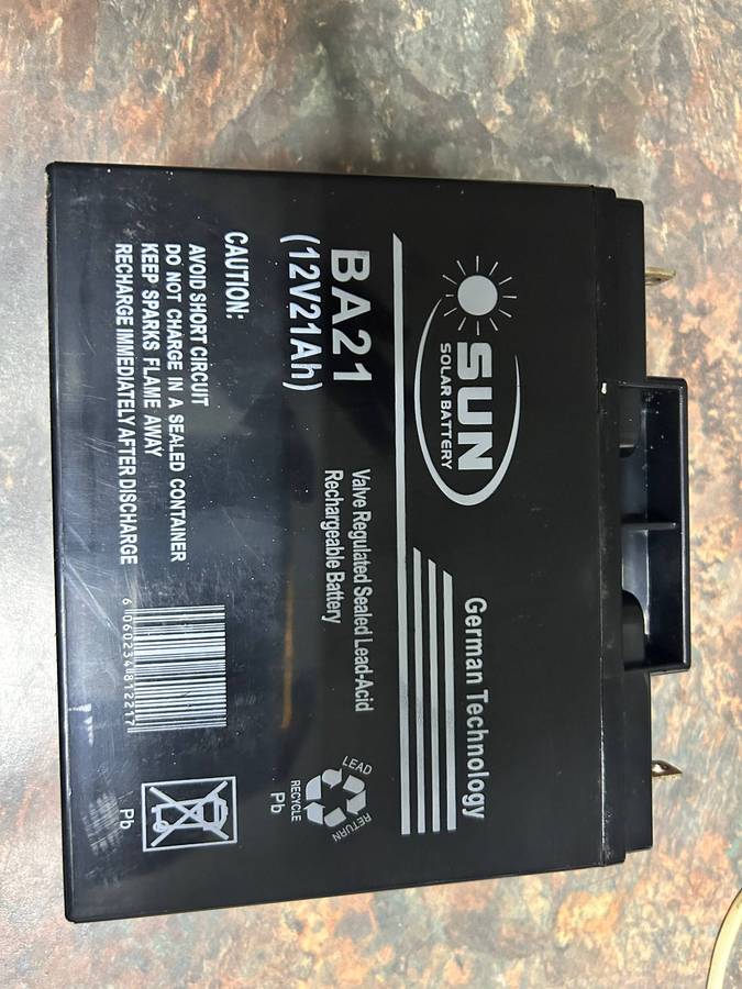 Sun solar battery 12V21Ah