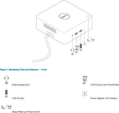 Dell K16A TB16 Docking station - no power supply