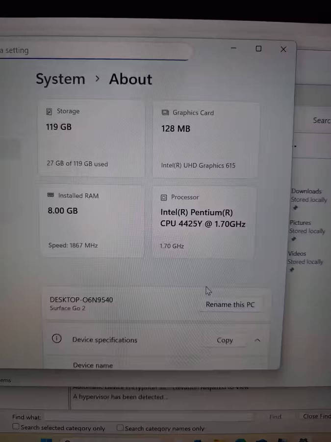 Microsoft Surface Go 2 8GB 128GB