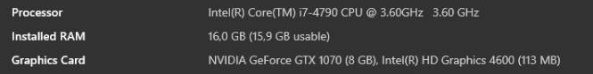 Gaming PC Core i7 16GB RAM 256GB SSD + 1TB HDD + 2TB HDD +  Nvidia GeForce GTX 1070 8GB Graphics