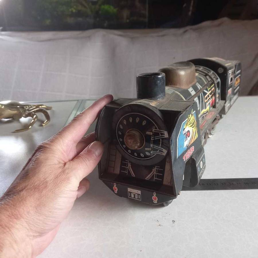 BIG Vintage tinplate train for display