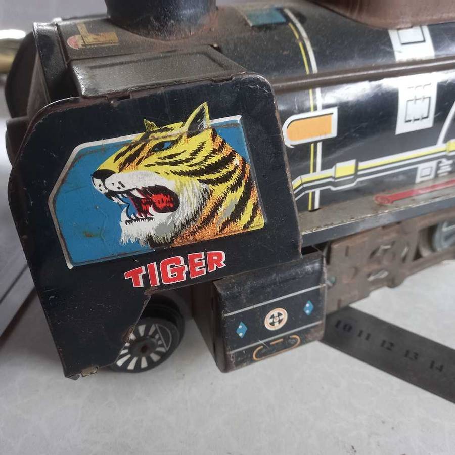 BIG Vintage tinplate train for display