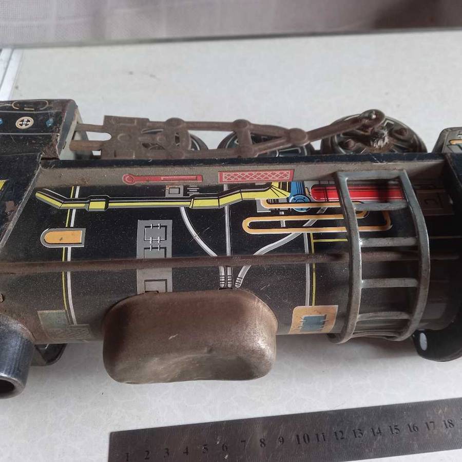 BIG Vintage tinplate train for display
