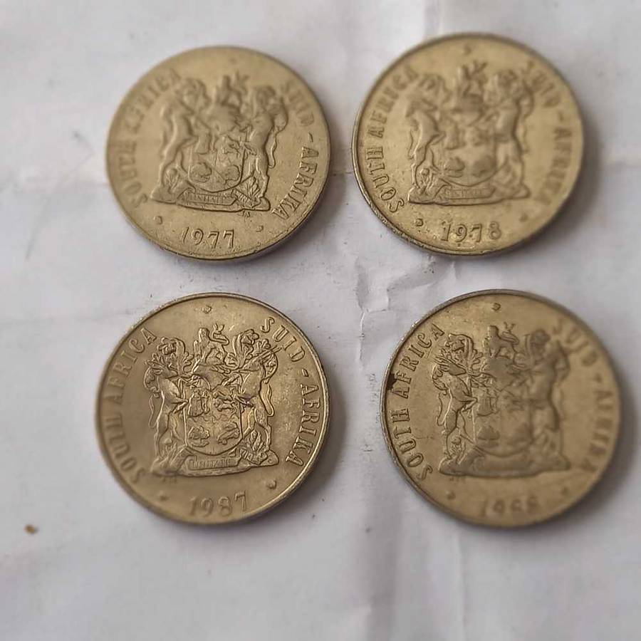 SA 50c SOUTH AFRICA 77/78/87/88 1 Bid for all
