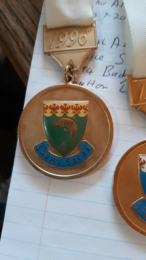 Collectable Medals South African - SAVHV - SAFAA  S.A. Angling Fresh Water 1996 & 97