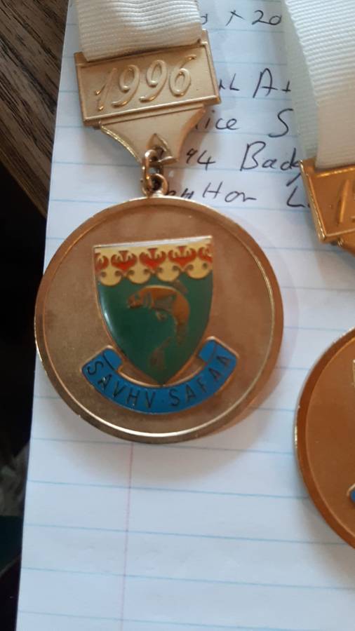 Collectable Medals South African - SAVHV - SAFAA  S.A. Angling Fresh Water 1996 & 97