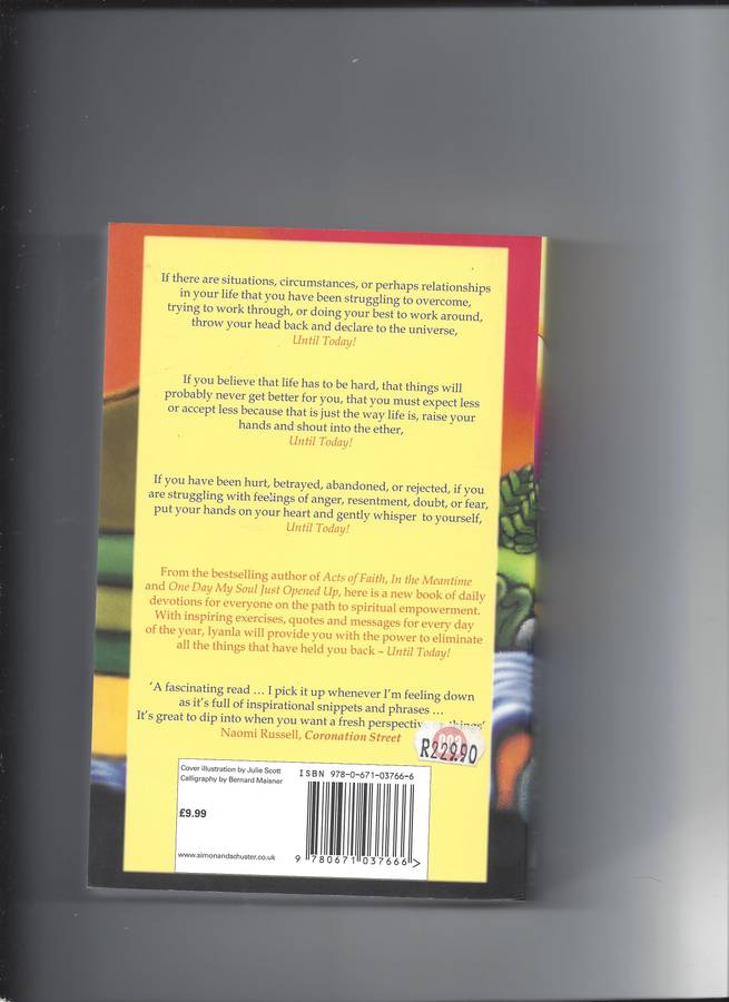Until Today! - Iyanla Vanzant Paperback 9Daily Devotions for Spiritual Growth)