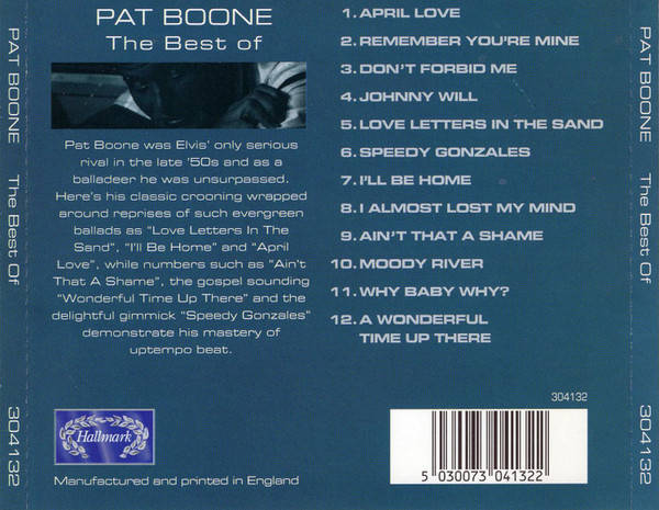 CD - Pat Boone - The Best Of (12 Clean Cut Classics)