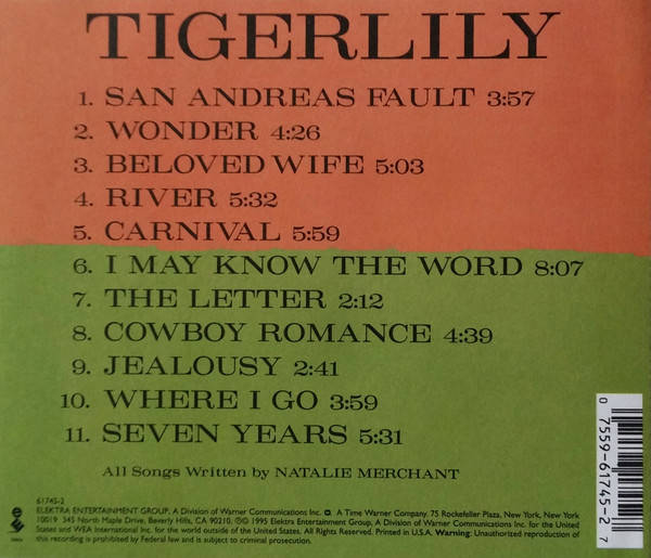 CD - Natalie Merchant - Tigerlily