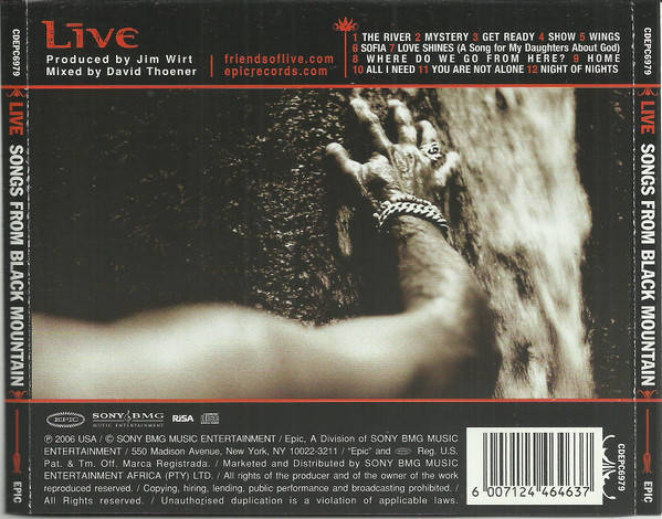 CD - Live - Songs From Black Mountain
