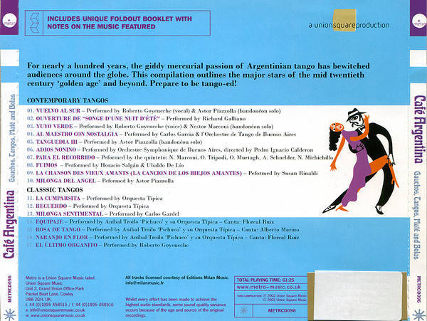 CD - Various - Café Argentina (Gauchos, Tangos, Mate And Bolas)