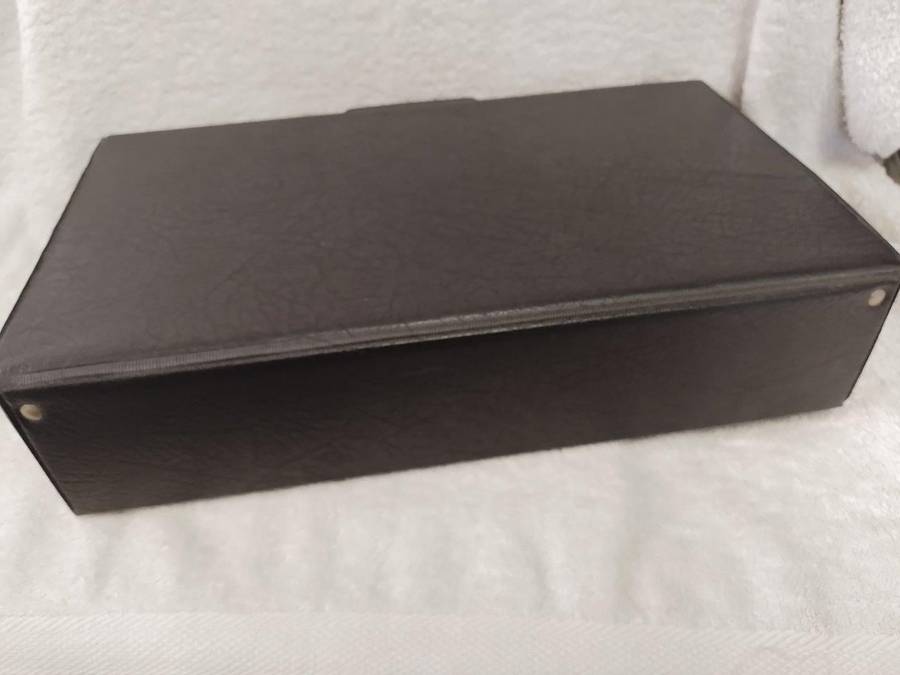 Vintage Cassette Leatherette PVC Carry Case Holds 30 Audio Cassettes
