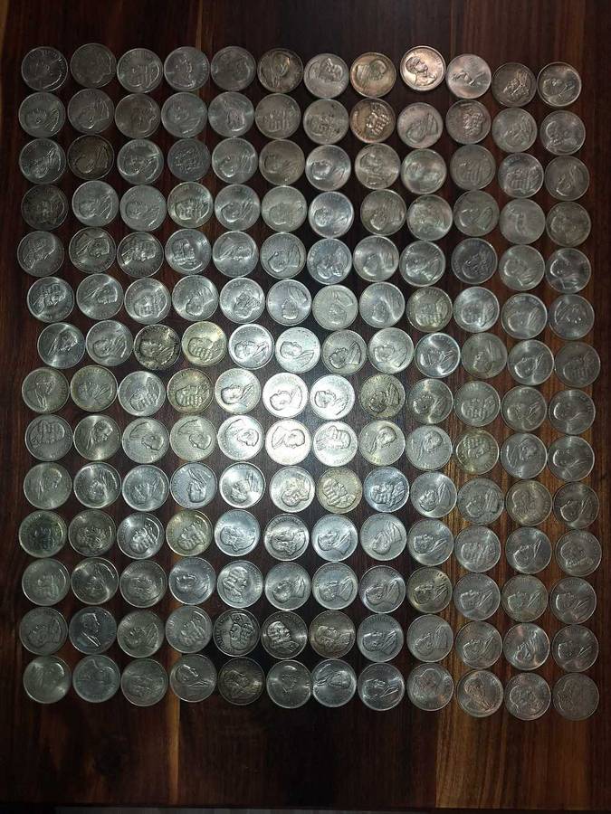 Silver R1 coins x 168