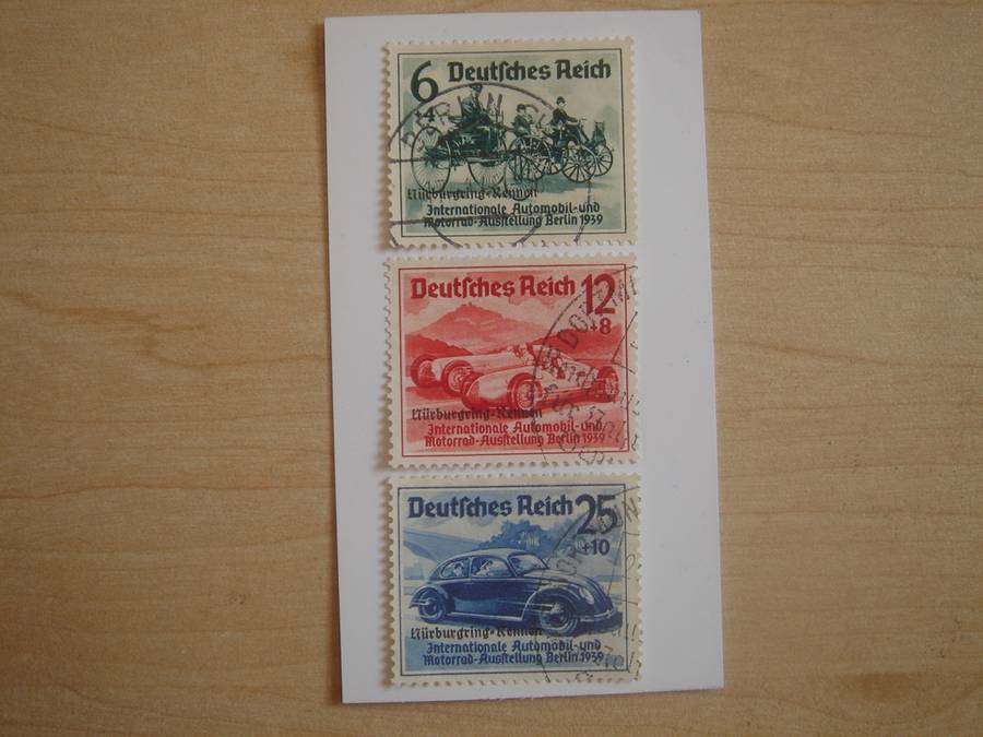 1939 Deutsches Reich MiNr 695-697 used, stamped optd 'Nuerburgring-Rennen'