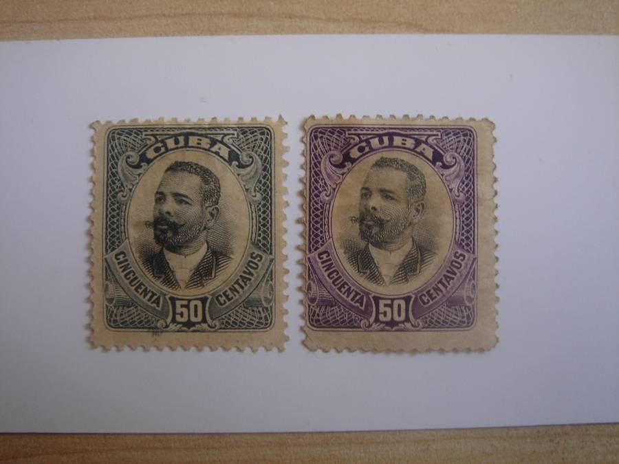 1907 Cuba - Antonio Maceo SG311,318 unused, hinged