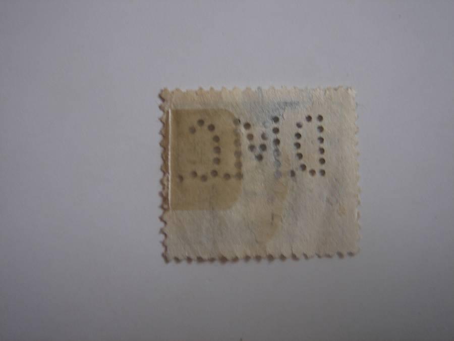 1920 Denmark - Slesvig - SG212 used, stamped with perfins 'D.M.C.'