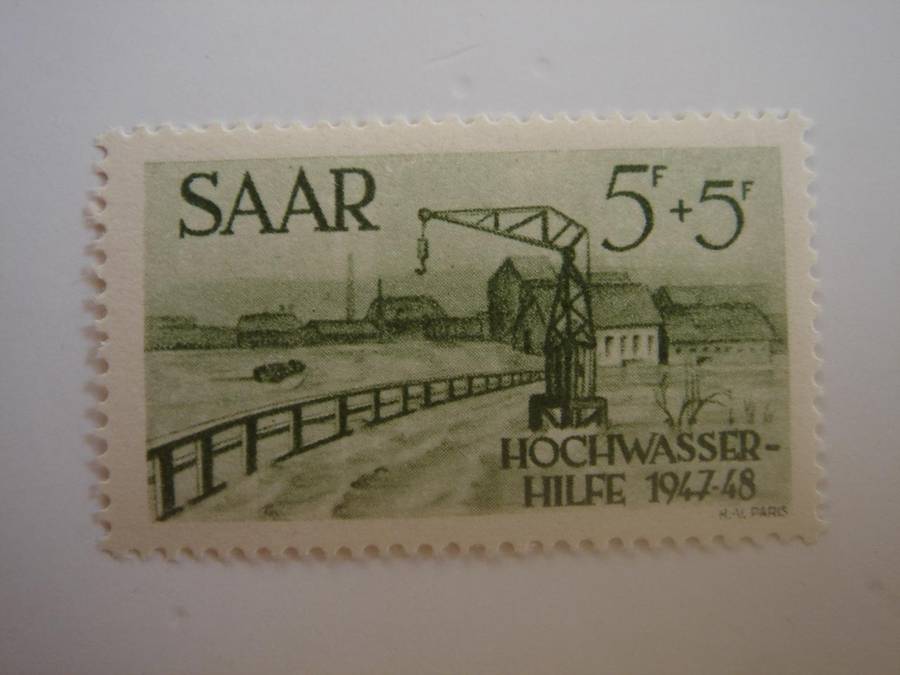 1948 Saarland Hochwasserhilfe MiNr 255 MNH