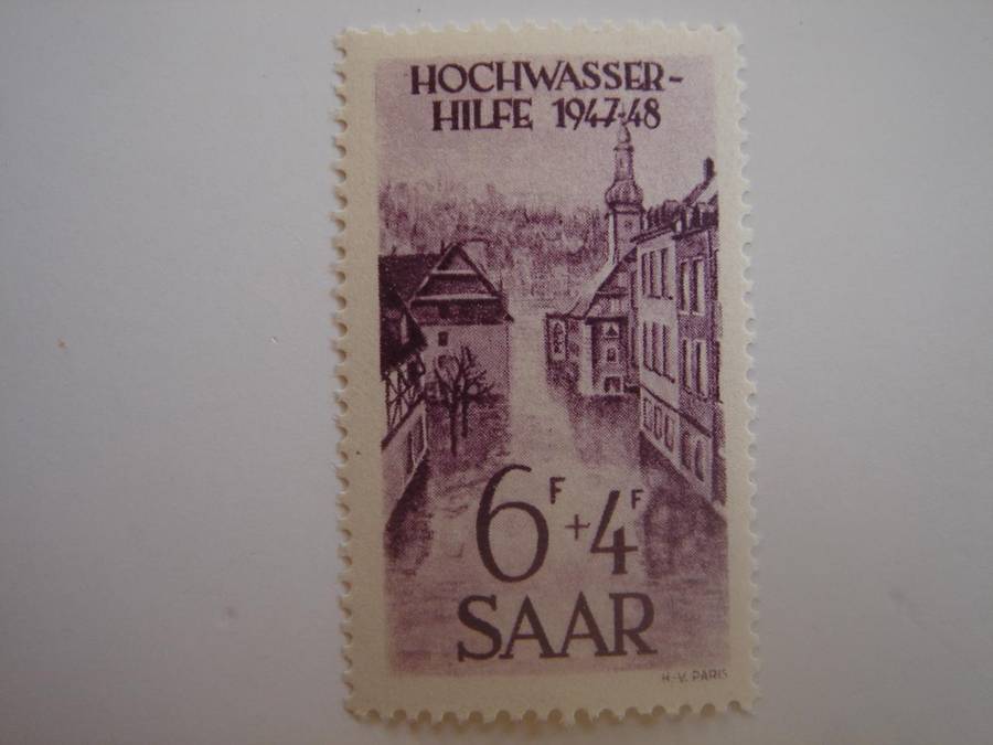 1948 Saarland Hochwasserhilfe MiNr 256 MNH