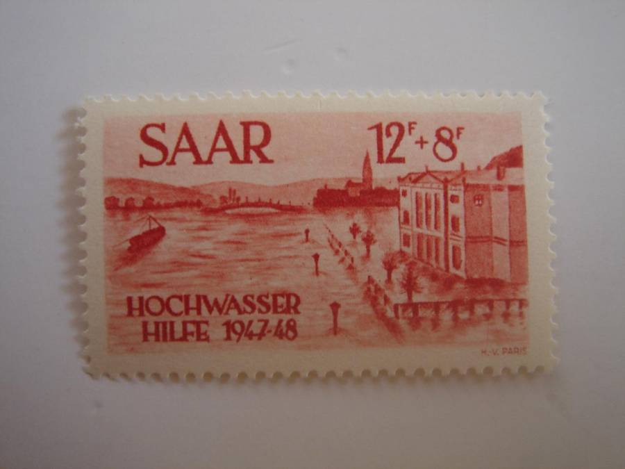 1948 Saarland Hochwasserhilfe MiNr 257 MNH