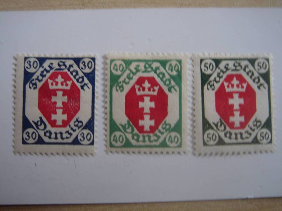 1921 Danzig MiNr 78-80 mint, hinged