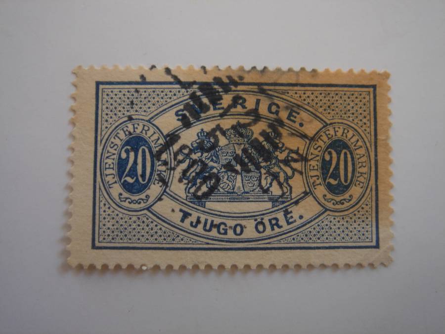 1874 Sweden - Official Stamp - SG O36 used, stamped