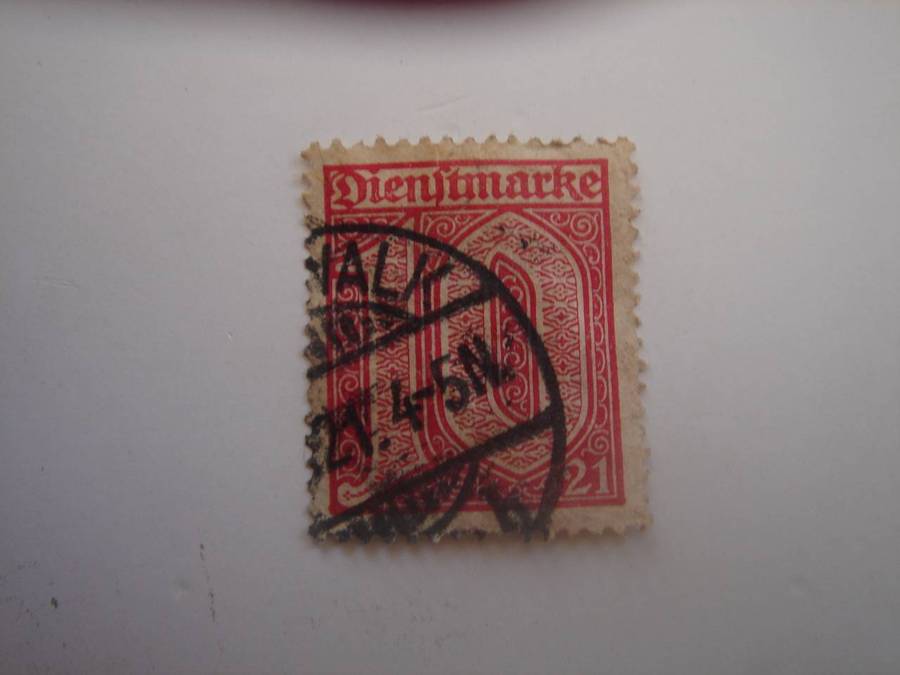 1920 Deutsches Reich Dienstmarke MiNr 17 used, stamped
