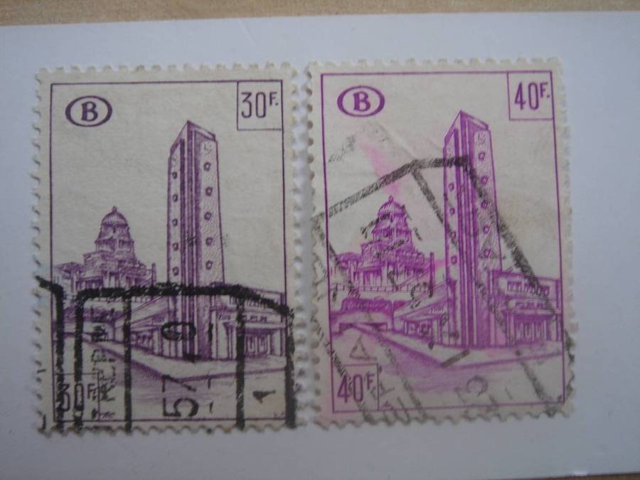 1953 Belgium - Railway Parcel Stamps SG P1499-1500 used, stamped
