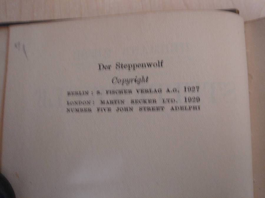 1929 Hermann Hesse - Steppenwolf - English