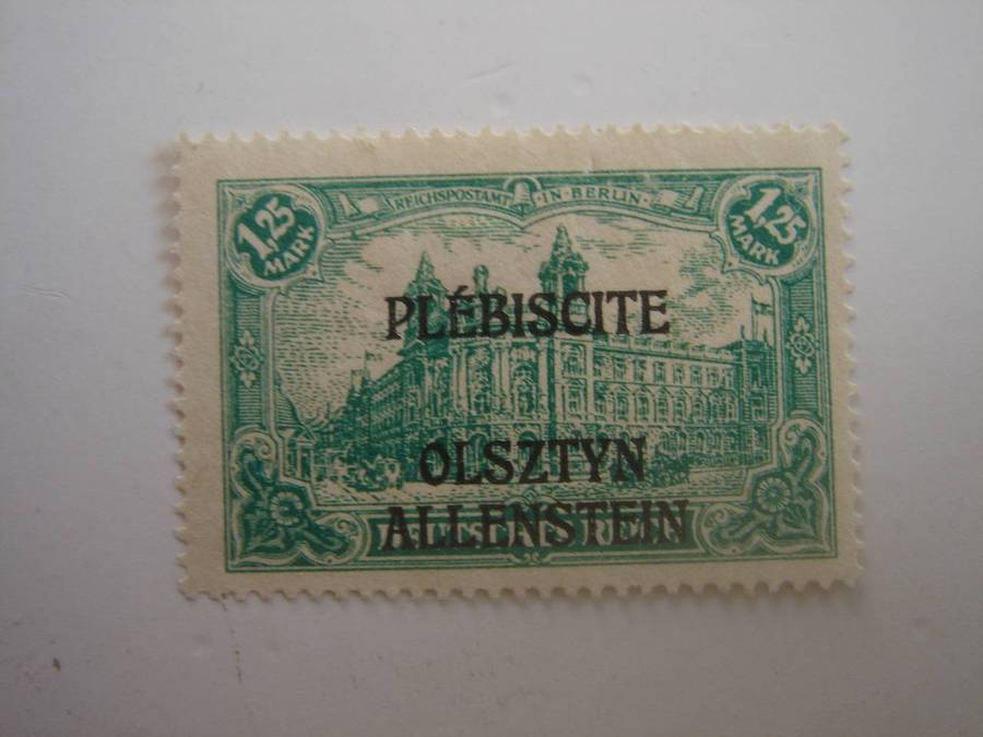 1920 Deutsches Reich - Allenstein - Germania optd MiNr 11 b unused, no gum