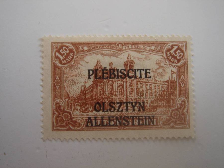 1920 Deutsches Reich - Allenstein - Germania optd MiNr 12 b unused, no gum