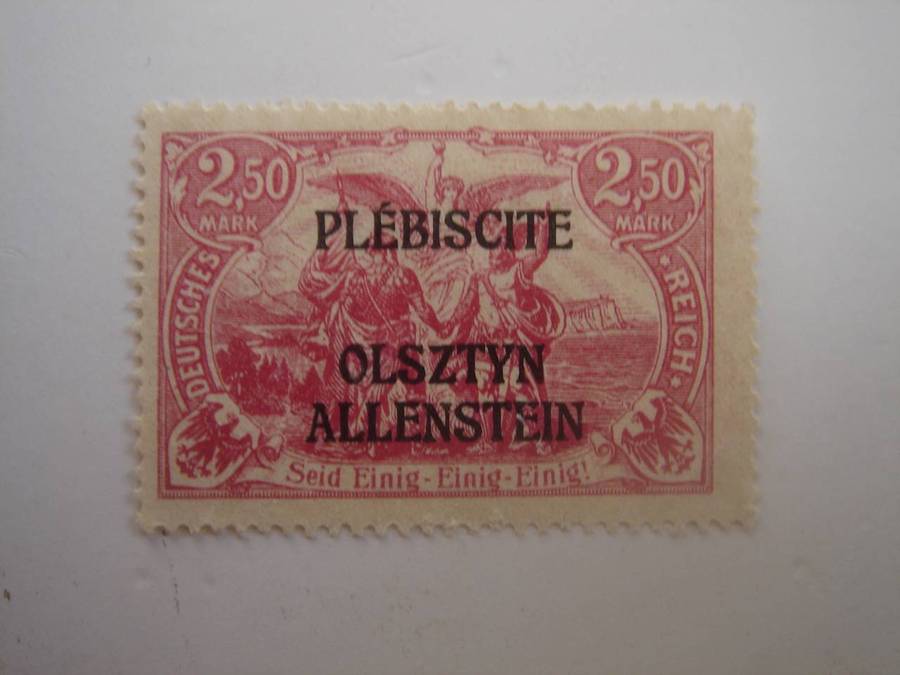 1920 Deutsches Reich - Allenstein - Germania optd MiNr 13 a unused, no gum
