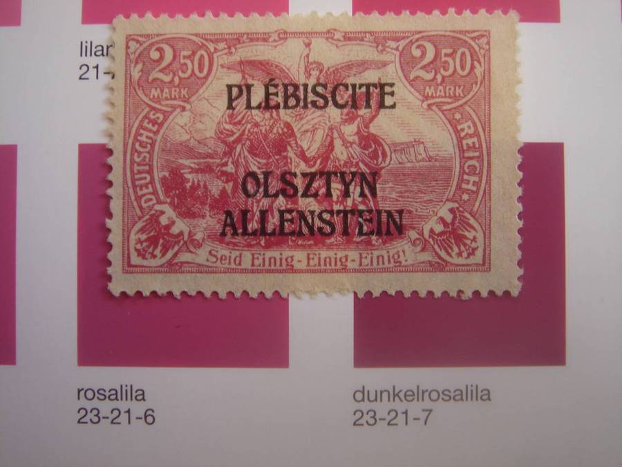 1920 Deutsches Reich - Allenstein - Germania optd MiNr 13 a unused, no gum