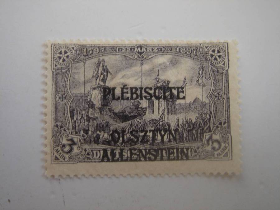 1920 Deutsches Reich - Allenstein - Germania optd MiNr 14 unused, no gum