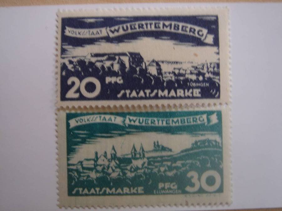1920 Wuerttemberg - Dienstmarken MiNr 274-275 mint, hinged
