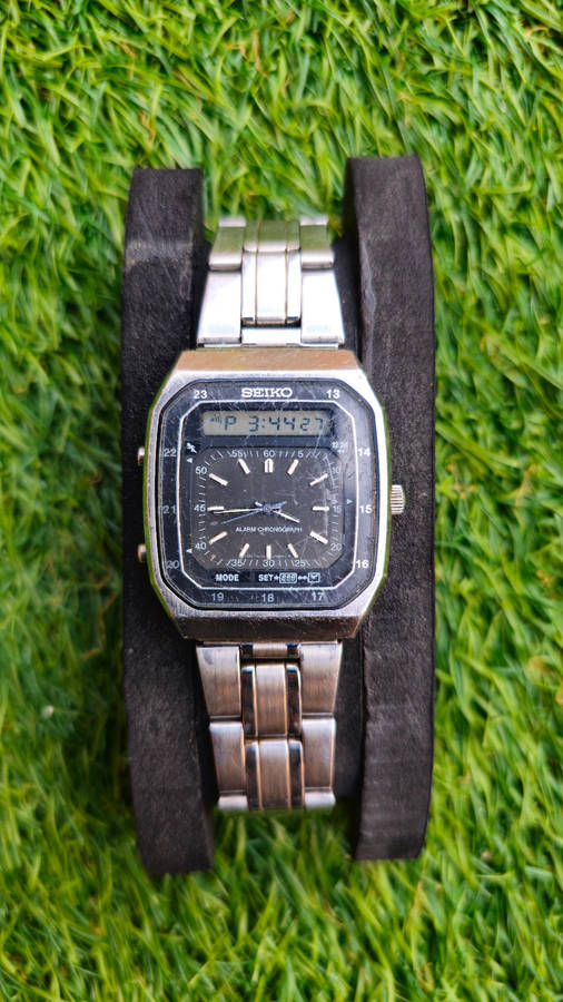 Very Rare Vintage 80s Seiko Watch H357-5070 LCD Digital Watch - 1980's Bond Style - No Box or Papers
