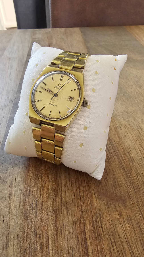 OMEGA GENEVE Men Gold Dial Auto calendar 1972 Cal. 1481 Ref. 166.099