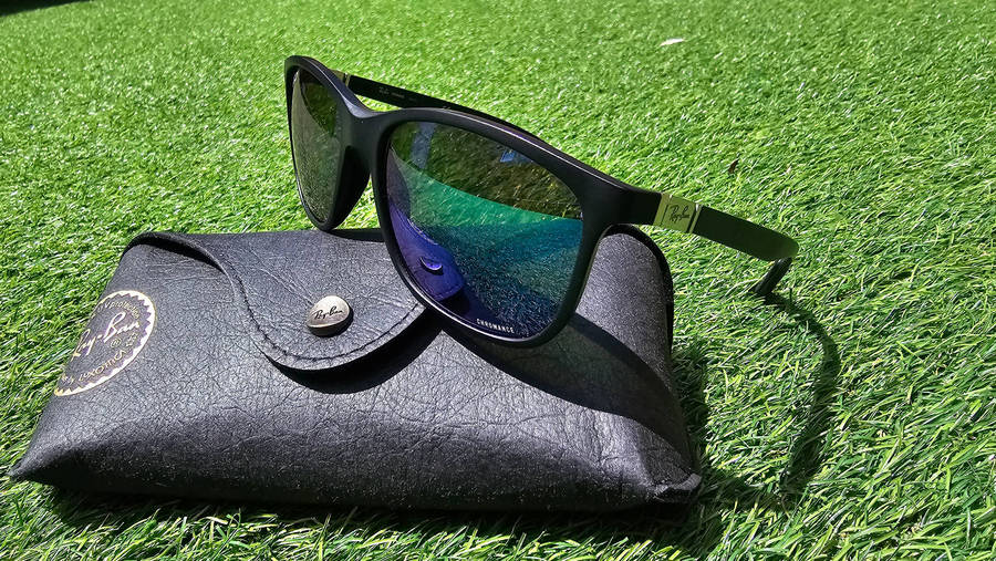 Ray-Ban RB4330CH Chromance square sunglasses with polarized lenses