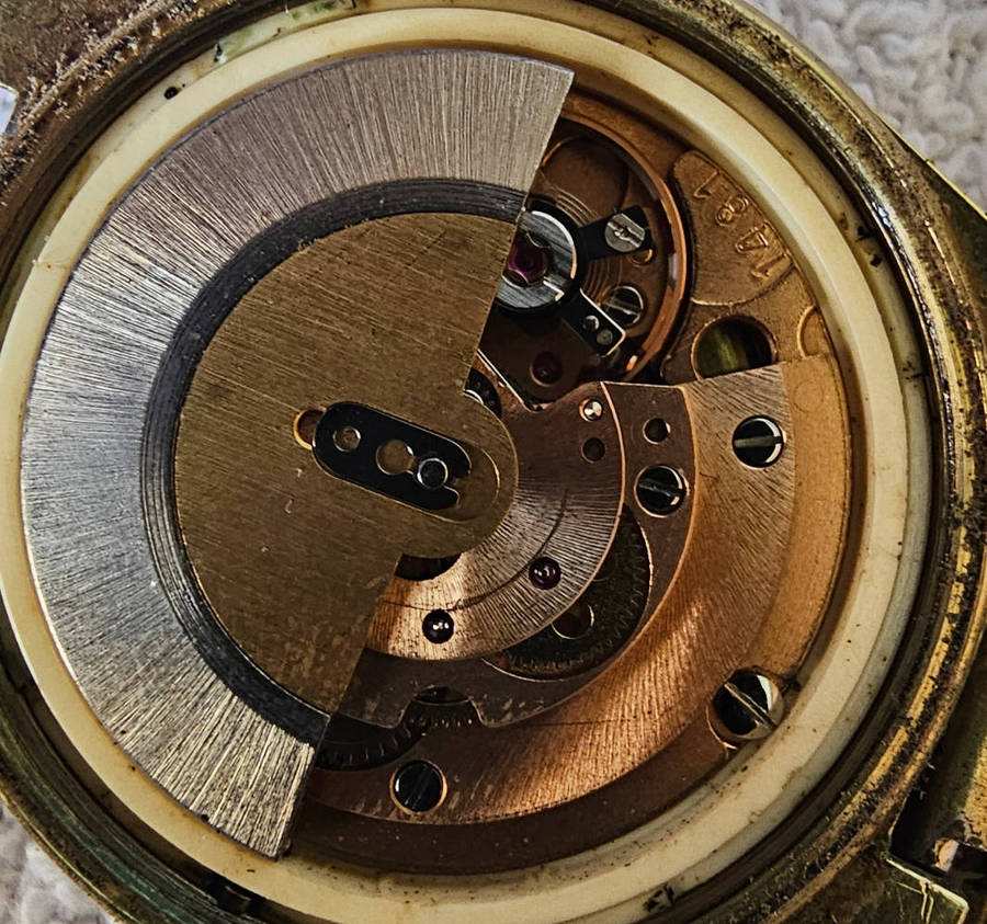 OMEGA GENEVE Men Gold Dial Auto calendar 1972 Cal. 1481 Ref. 166.099