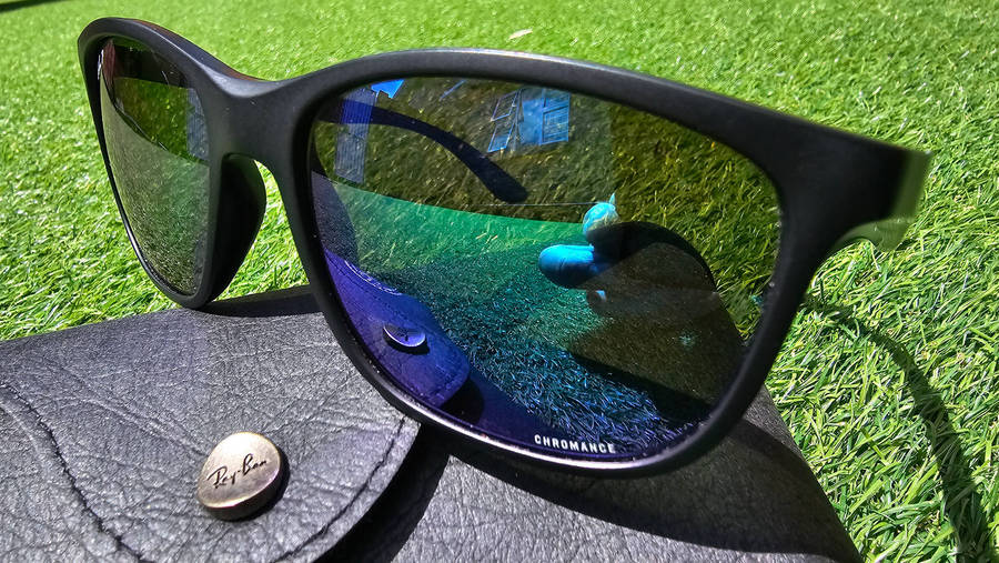 Ray-Ban RB4330CH Chromance square sunglasses with polarized lenses