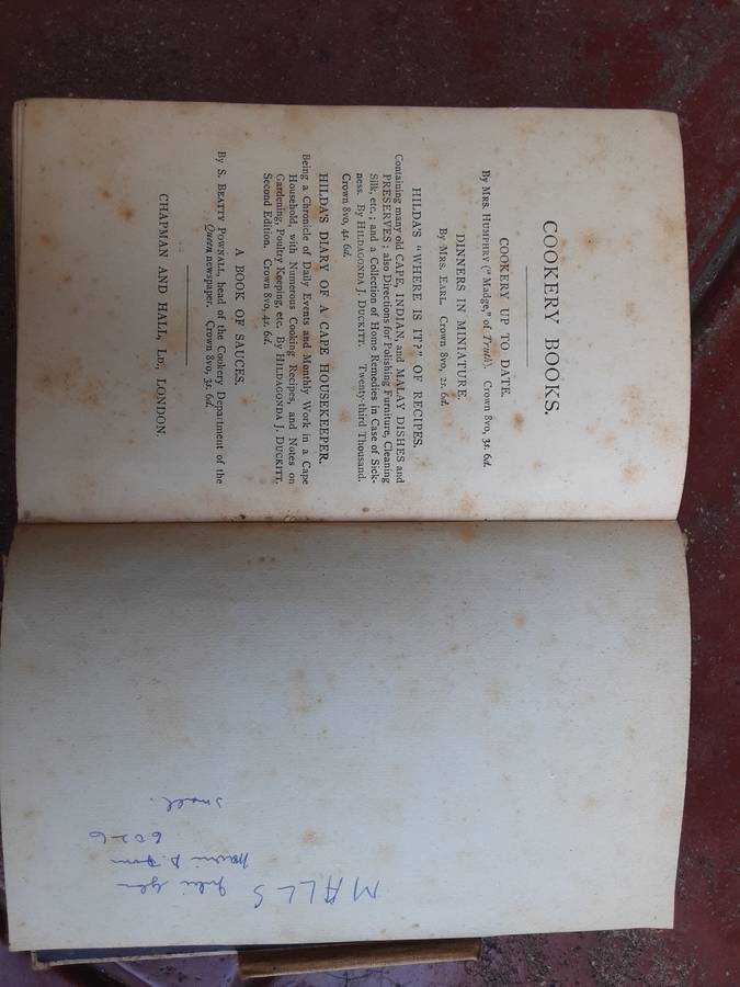 Hilda`s `Where is it` of Recipes by Hildagonda J Duckitt
