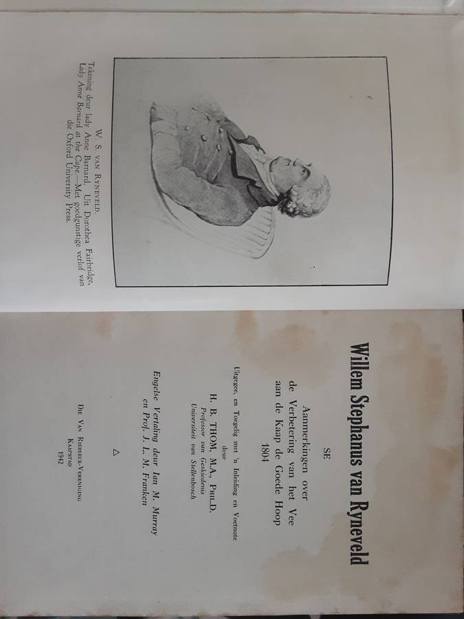 Willem Stephanus van Ryneveld Se Aamerkingen 1804 by H H Thom VRS 23