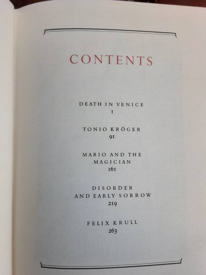 Thomas Mann Stories, A Limited Edition Leatherbound hardcover from Franklin Library