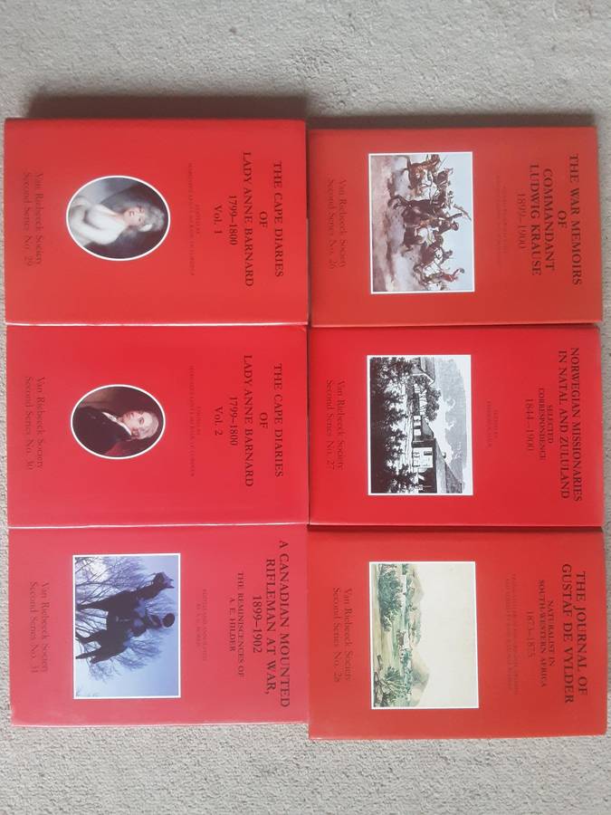 Van Riebeeck Society Second Series 18 volumes from No 20 to No 37 complete in as new condition