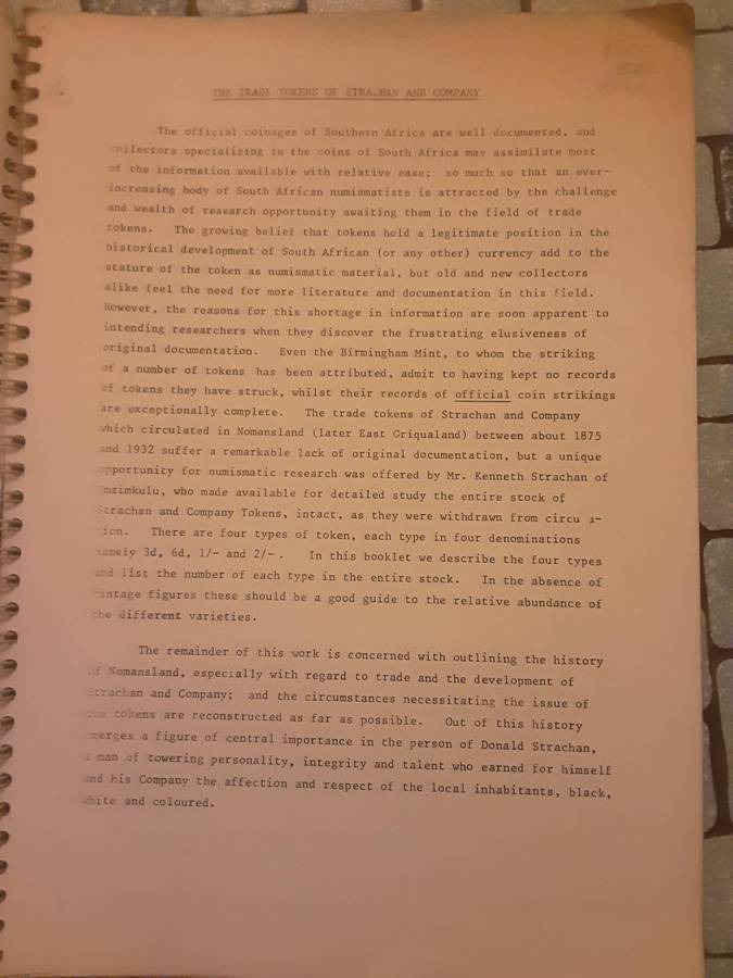 Kence, The Trade Tokens of Strachan and Company by C S Balson and C Graham