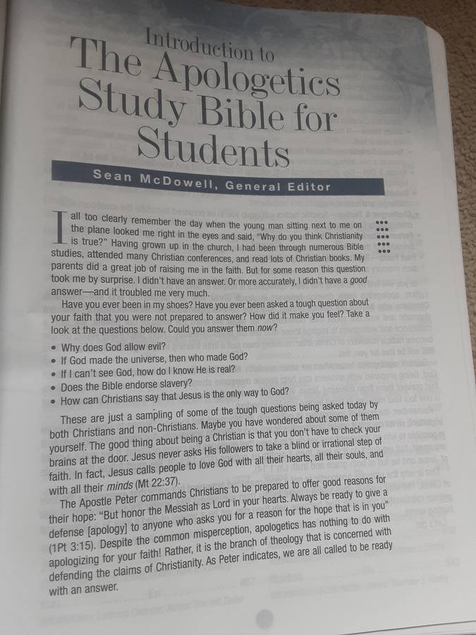 HCSB Apologetics Study Bible for Students