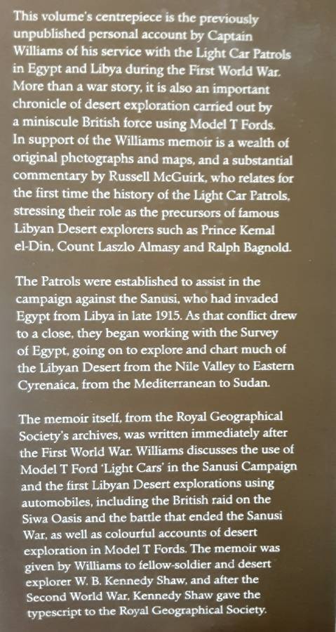 Light Car Patrols 1916-19 War & Exploration in Egypt & Libya with the Model T Ford by Claud Williams