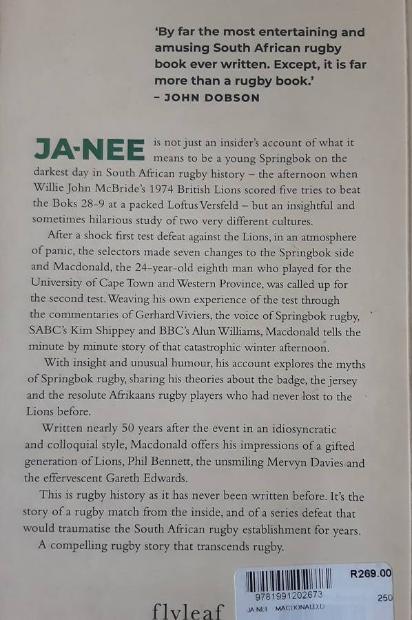 Ja Nee, The Story Beyond The Game by Springbok #8 Dugald MacDonald