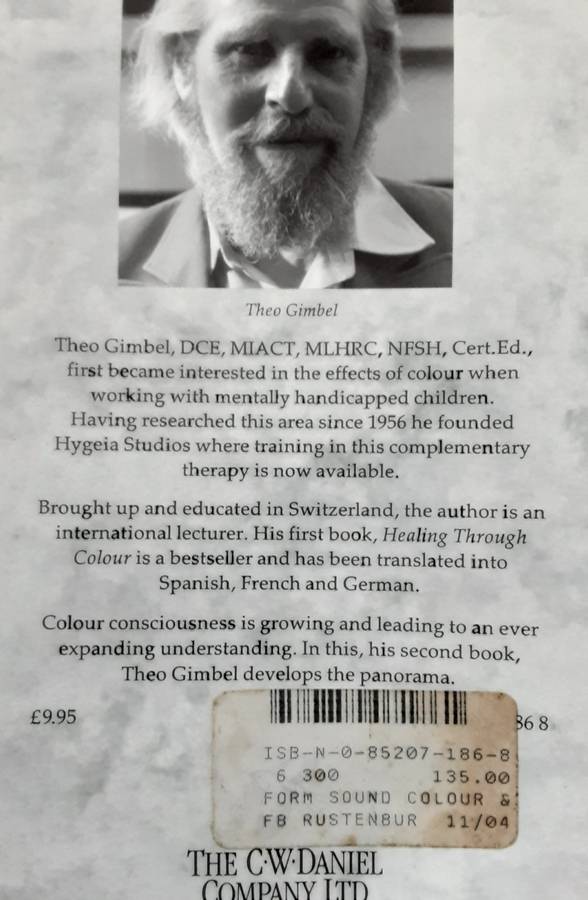 Form, Sound, Colour and Healing by Theo Gimbel ***Scarce ****