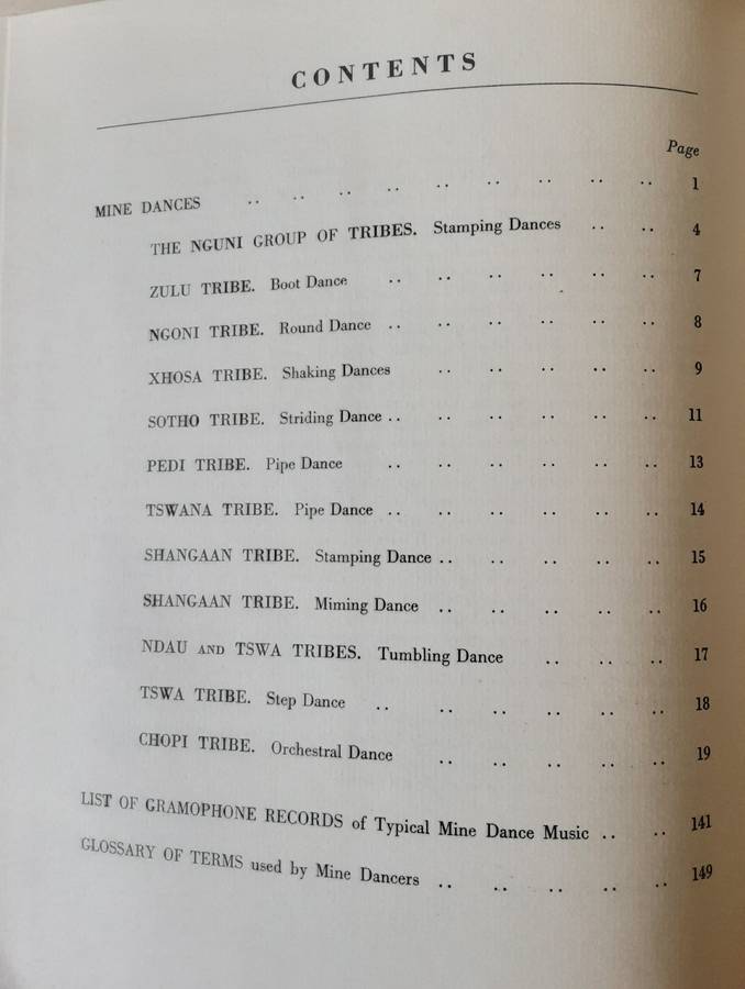 African Dances of the Witwatersrand Gold Mines by Hugh Tracey