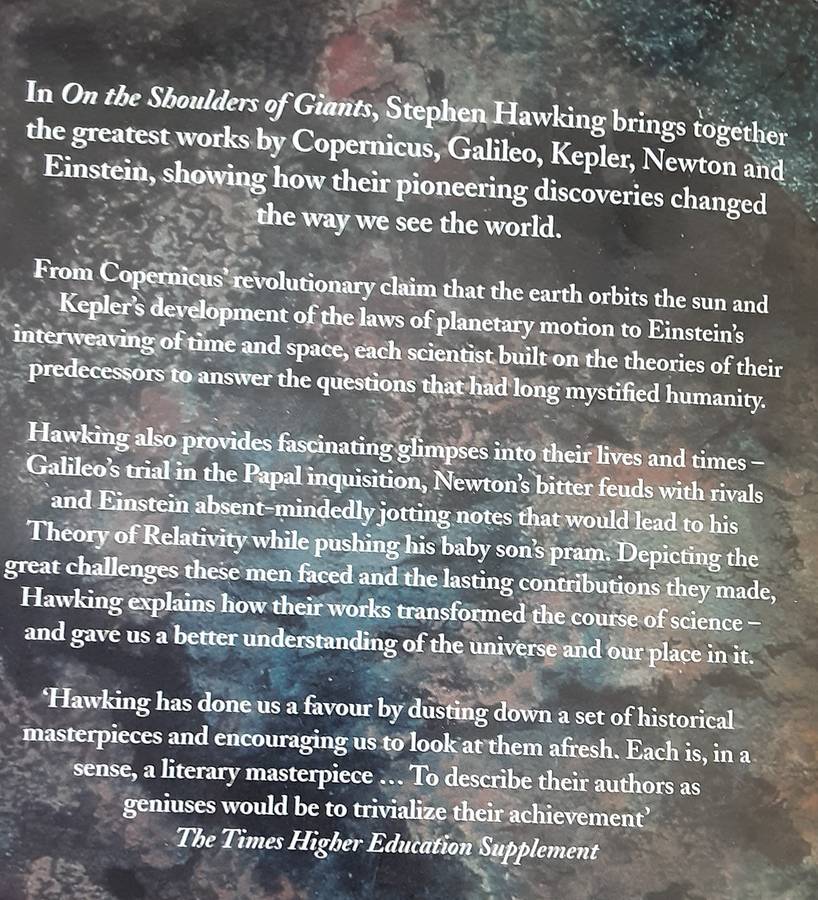 On The Shoulders of Giants The Great Works of Physics and Astronomy edited by Stephen Hawking
